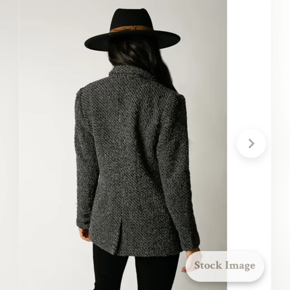 NWT MIA JOY Louve Blazer in Charcoal Black (Size: XL) - Picture 2 of 13